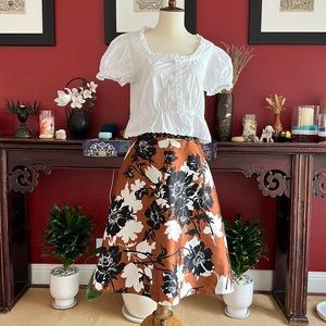 J Crew collection silk midi skirt